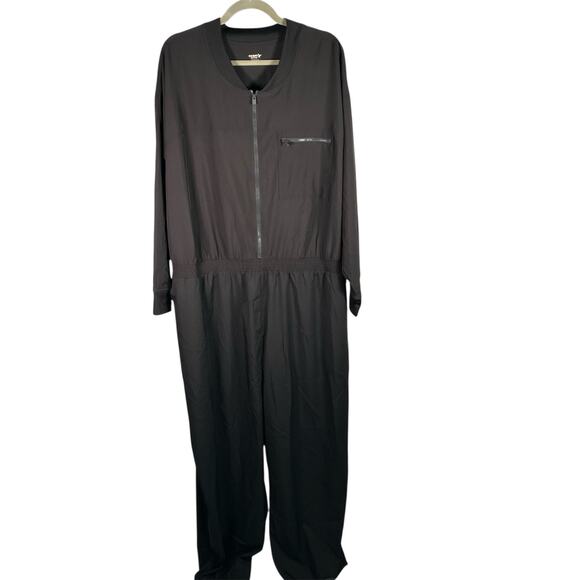 Old Navy Pants - Old Navy Active StretchTech Black Zip Jumpsuit 4X Quick Dry Long Sleeve